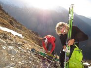 sta per cominciare il nevato alla fine del traverso (sgombro)