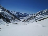 piana di Bettelmatt e lago Moresco dal passo del Gries