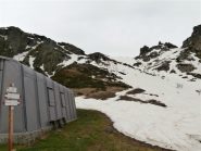 dal bivacco neve continua fino al colle