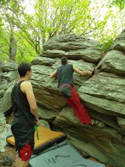 masso di angelo, andrea sul 6a+ di sx