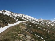 la cima dal versante N