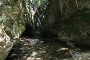 Il canyon alla confluenza del rio Gazzo nel Neva