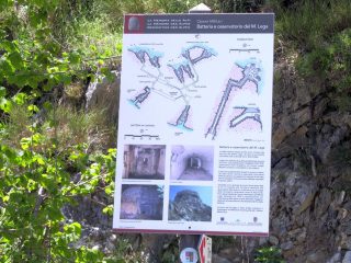 tabella descrittiva della Batteria sul monte Lega