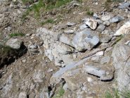 sentiero franato nel tratto finale del percorso