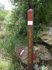 Paletto indicante i km da Ventimiglia