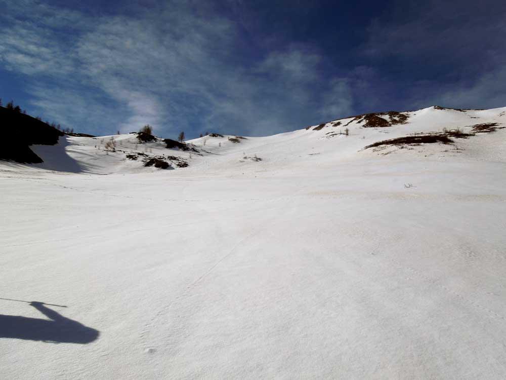 sulla sinistra il canale da salire