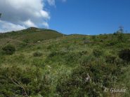 La dorsale di salita verso il forte di Arnasco o  Rocca Liverna