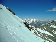 pendenze in entrata e valle argentera di sfondo
