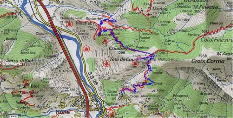 traccia gps su cartina