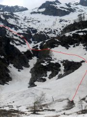 parte bassa con la cengia da noi percorsa 
