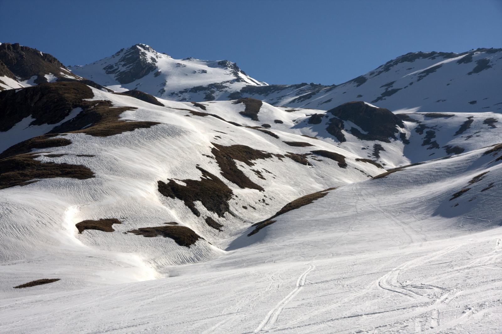 La parte alta del percorso con la cima sullo sfondo