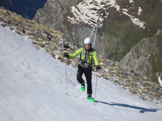 Andrea all'attacco della dorsale finale