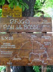 Cartellonistica al posteggio di Castagnabanca