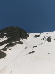 prima parte della discesa sotto la punta