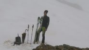 equipaggiamento per i pomeriggi piovosi:sci, ramponi, picca e ombrello