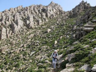Nel primo canale fra le due cime del Volakias
