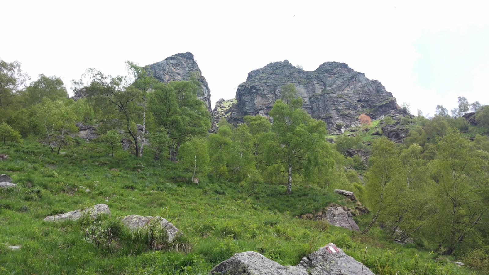 le creste più avanzate del Ventolaro dalla Balma in Fondo