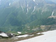 Uno sguardo verso il bivacco Pian di Boit dalla cresta