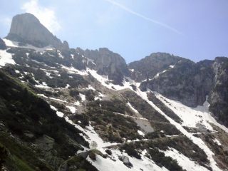 la mulattiera che sale al passo del duca