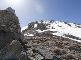 dal passo la cresta da seguire