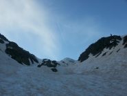 a sx per la Ghigliè a dx la nostra via di salita