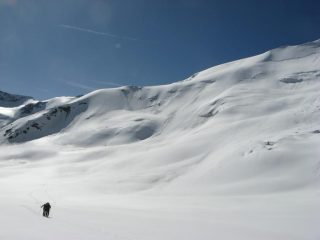 ghiacciaio dei Forni scendendo dal Tresero