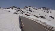 attrevarsamento strada, cmq da 2950 fin qui neve bella
