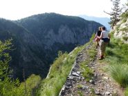 il sentiero comincia a mostrare le sue caratteristiche