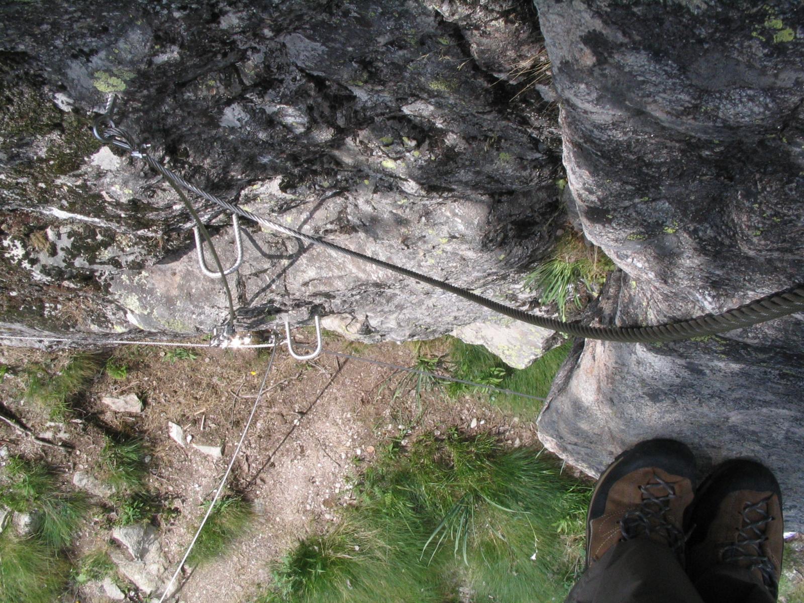 subito dopo l'incrocio con la ferrata F2 dei bambini