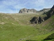 Il PIan Marmottin dall'Alpe La Tsa con la Tour sullo sfondo
