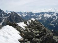 Dalla vetta panorama verso Cervino e Monte Rosa