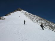 in discesa dalla punta