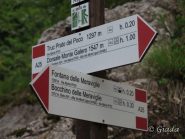 Altro cartello lungo il percorso