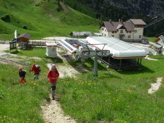 partenza al passo gardena