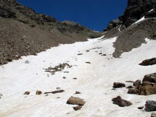 Il tratto risalito su neve