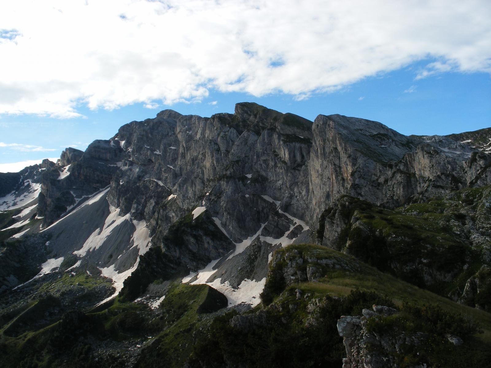 la cresta da percorrere