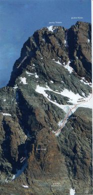 tracciato parte alta ( Escalades en Queyras Pays du Viso - Vallot)  