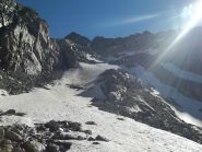 bel canalone di accesso al ghiacciaio