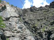 Interessante canalone a destra della via