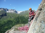 Sosta panoramica prima della vistosa placca spittata