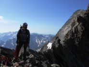 Giorgio al colletto Gunther, tra il Gelas Lourousa e la cima Nord