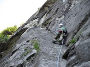 Simone sul 2° tiro. Un gioiello in diedro/fessura