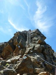 Salendo alla Mischabelhutte - Tratto attrezzato