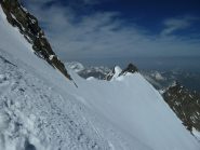 Traverso sotto la cima del Nadelhorn appena percorso