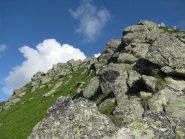 Raggiunta la dorsale, con la vetta a poca distanza