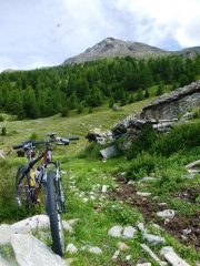 sguardo verso la cima della becca di Vioù