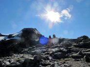 Sulla cresta sopra il bivacco
