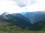 dalla cima vista sulla valle del Lys
