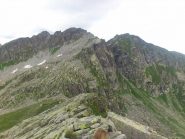 dalla cima vista verso il colle di Lazoney