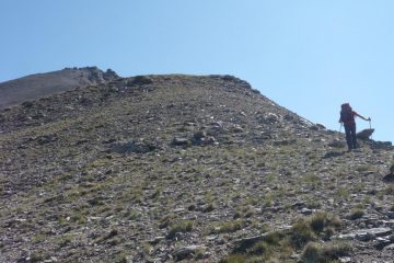 La dorsale da seguire per la cima